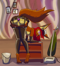 anal anal_penetration anthro armwear belly bent_over bottomwear breasts brown_body brown_fur bucket butt buttplug buttplug_in_ass buttplug_insertion cleaning_tool clothing container digitigrade ear_piercing elbow_gloves end_table facial_piercing female fur garter_straps gem genitals gloves hair handwear hanging_breasts inner_ear_fluff inside jewel_buttplug latex latex_clothing latex_skinsuit legwear maid_hat maid_headdress maid_uniform multicolored_body multicolored_fur nipple_piercing nipples nose_piercing nose_ring object_in_ass penetration photo piercing plug_(sex_toy) plug_insertion presenting presenting_hindquarters presenting_vulva purple_eyes red_hair ring_piercing septum_piercing sex_toy sex_toy_in_ass sex_toy_insertion skinsuit skirt solo thigh_highs tight_clothing tongue tongue_piercing tuft uniform vacuum_cleaner vertical_nipple_piercing vulva yellow_belly yellow_body yellow_fur yellow_inner_ear miyuka prostokvashino tama-tama canid canine eurasian_red_squirrel hybrid kangaroo macropod mammal marsupial rodent sciurid tree_squirrel hi_res