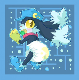 anthro blush clean_diaper clothed clothing diaper looking_back male neonate object_in_mouth pacifier pacifier_in_mouth solo topless wearing_diaper yellow_eyes young young_anthro young_male bubblepuppers bandai_namco klonoa_(series) pac-man_(series) klonoa pac-man domestic_cat felid feline felis mammal hi_res
