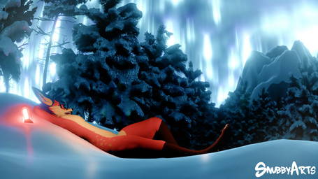 anthro blue_eyes brown_body feet forest fur ice lamp lantern lying male mountain multicolored_body nature nature_background night on_back open_mouth orange_body orange_fur outside plant red_body red_fur snow solo tan_body toes tree winter snubbyarts canid canine fox mammal red_fox true_fox 16:9 3d_(artwork) digital_media_(artwork) hi_res widescreen