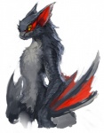 ambiguous_gender anthro beak biped looking_at_viewer membrane_(anatomy) membranous_wings solo standing wings yellow_eyes jeacn capcom european_mythology monster_hunter mythology dragon flying_wyvern mythological_creature mythological_scalie nargacuga pseudowyvern scalie western_dragon wyvern sketch