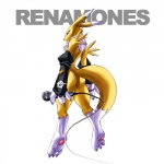 ambiguous_gender anthro butt dipstick_tail electronics fur looking_at_viewer markings microphone simple_background solo tail tail_markings white_background white_body white_fur yellow_body yellow_fur third-party_edit unknown_artist bandai_namco digimon ramones canid canine digimon_(species) mammal renamon 1:1 hi_res