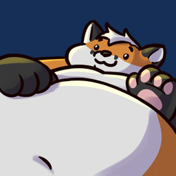 anthro belly belly_pat big_belly black_body black_fur fur hair male obese obese_anthro obese_male orange_body orange_fur overweight overweight_anthro overweight_male solo white_body white_fur white_hair fatbludragon canid canine fox mammal red_fox true_fox 1:1 2_frame_animation animated