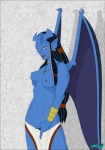 breasts clothed clothing female irl_trace nipples solo topless fab3716 disney gargoyles obsidiana gargoyle humanoid