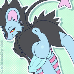 animal_genitalia animal_penis anus backsack balls blue_penis bouncing_balls butt canine_genitalia canine_penis ear_piercing ear_ring erection feral genitals knot knotted_penis male penis piercing presenting presenting_hindquarters quadruped red_sclera ring_piercing shaking_butt solo swinging_penis yellow_eyes coffeefly nintendo pokemon alli_the_luxray generation_4_pokemon luxray pokemon_(species) 2d_animation animated frame_by_frame hi_res loop