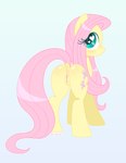 anus dock_(anatomy) female genitals heart_eyes heart_symbol pink_tail pussy raised_tail simple_background solo tail tail_anus lullapiies friendship_is_magic hasbro my_little_pony fluttershy_(mlp) equid equine horse mammal pony hi_res