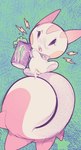 beverage electric energy_drink female feral genitals pussy solo quinto monster_energy nintendo pokemon generation_4_pokemon mammal pachirisu pokemon_(species) rodent shiny_pokemon hi_res