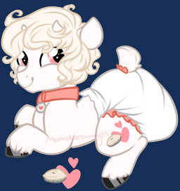 clothing collar dessert diaper feral food hair heart_symbol looking_at_viewer male pastry pie simple_background solo standing text transparent_background young young_feral young_male monsterbunny hasbro my_little_pony equid equine horse mammal pony 2015 alpha_channel archived_source digital_drawing_(artwork) digital_media_(artwork) english_text signature