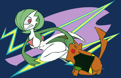 anthro bottomless breasts clothed clothing duo featureless_breasts female feral jacket jacket_only male male/female topwear topwear_only vore chaoshetra nintendo pokemon cyote gardevoir generation_1_pokemon generation_3_pokemon pikachu pokemon_(species) alpha_channel hi_res