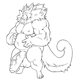 4_toes 5_fingers anthro ball_tuft balls barazoku belly biceps big_balls big_belly big_muscles big_pecs big_penis biped body_hair chest_tuft claws deltoids digitigrade dot_eyes eyebrows feet finger_claws fingers foreskin fur genitals glans hairy_balls half-erect hand_on_own_belly huge_balls huge_muscles huge_penis humanoid_genitalia humanoid_hands humanoid_penis hyper hyper_balls hyper_genitalia hyper_penis looking_down looking_down_at_self male male_anthro monotone_background musclegut muscular muscular_anthro muscular_arms muscular_male navel neck_tuft nipples nude nude_anthro nude_male open_mouth open_smile overweight overweight_anthro overweight_male partially_retracted_foreskin pecs penis simple_background simple_eyes smile solo standing tail teeth three-quarter_view toe_claws toes tongue tongue_out triceps tuft vein veiny_penis white_background analon_(artist) bento_(character) binturong mammal viverrid black_and_white digital_drawing_(artwork) digital_media_(artwork) full-length_portrait hi_res line_art monochrome portrait