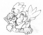 animal_genitalia anthro anus anvil_position beak blush bodily_fluids clothed clothing cum cum_in_vagina cum_inside duo erection eyewear facial_markings feathers female female_penetrated feral from_front_position fur genital_fluids genitals glasses hair head_markings legs_up lying male male/female male_penetrating male_penetrating_female markings on_back open_mouth penetration penile penile_penetration penis robe sex simple_background smile tail vaginal vaginal_penetration vulva wings young young_anthro young_female yang_(artist) chocobo_tales final_fantasy square_enix boko fukiyo_(pokeandpenetrate) avian bird chocobo owl white_mage_(final_fantasy) hi_res traditional_media_(artwork)