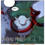 aman_(weibo) ambiguous_gender anthro blush canid canine canis collar comic dialogue digital_media_(artwork) english_text feral grey_body group hard_translated humanoid_hands leash mammal night outside speech_bubble text third-party_edit translated translation_edit white_body wolf