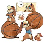 :3 >:3 angry ball barefoot basketball_(ball) basketball_uniform blonde_hair bottomless brown_body brown_fur clothed clothed_feral clothing cotton_tail crossed_arms dialogue eyebrow_through_hair eyebrows eyelashes feet female feral feralized frown fur hair holding_ball holding_object jersey_only loaf long_eyelashes looking_at_viewer no_horny on_ball open_:3 semi-anthro simple_background solo speech_bubble sportswear standing tan_body tan_fur teal_eyes text tied_ears topwear translucent translucent_hair tune_squad_outfit tune_squad_outfit_(2021) uniform white_background malengil_(artist) looney_tunes space_jam space_jam:_a_new_legacy warner_brothers lola_bunny lagomorph leporid mammal rabbit 1:1 2021 digital_media_(artwork) english_text hi_res signature