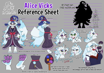 angry anthro big_breasts big_tail blue_body blue_clothing blue_fur blue_hat blue_headwear bodily_fluids bra breasts cheek_tuft chest_tuft clasped_hands cleavage clothed clothing cross-popping_vein digit_ring dollar_sign_pupils ears_through_headwear emerald_(gem) eyeshadow eyewear facial_tuft fanning fanning_self female fur gem glasses green_eyes hand_fan hat headgear headwear height_comparison jewelry larger_female mage_hat magic_user makeup pawpads pink_sash potion purple_clothing purple_eyeshadow ring robe silhouette size_difference smile smug smug_face solo star_pattern sweat tail text tuft underwear wedding_ring white_body white_fur witch witch_hat go-two arctic_fox bovid canid canine caprine fox goat mammal true_fox absurd_res english_text expression_sheet hi_res model_sheet