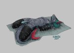 abuse anthro asphyxiation bag bead bound clothing corpse dead_eyes genitals legwear male penis plastic_bag snuff solo stockings vacuum_sealed lil_beetle fish marine shark hi_res