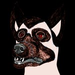 2018 ambiguous_gender anthro breathing_apparatus canid canine canis catheter deep_web_debauchery digital_drawing_(artwork) digital_media_(artwork) domestic_dog fur glistening glistening_nose gore humanoid hybrid mammal medical_instrument meme nightmare_fuel prosthetic red_eyes schreckengast scientific_instrument solo stippling surgical_operation teeth tracheal_tube what what_has_science_done why