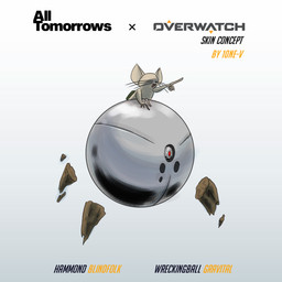 alternate_form alternate_universe anthro floating machine mecha science_fiction simple_background sphere telekinesis text white_background 10ne-v all_tomorrows blizzard_entertainment overwatch fan_character hammond_(overwatch) alien gravital mammal mouse murid murine posthuman robot rodent 1:1 absurd_res concept_art crossover digital_media_(artwork) english_text hi_res