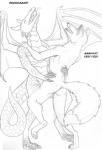 anthro anthro_on_anthro arania bat_wings blush bodily_fluids breasts butt canid canine claws crossgender cum dialogue dragon duo english_text erection female fox genital_fluids genitals horn male male/female mammal membrane_(anatomy) membranous_wings monochrome mythological_creature mythological_scalie mythology nude open_mouth orgasm penis reptile scalie sex tail text wings