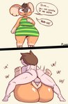 2koma animal_crossing anthro anthro_penetrated backsack balls bent_over big_butt big_sister_villager biped bisexual black_hair blush blush_stickers brown_eyes brown_hair butt canberra_(animal_crossing) clothing comic dialogue digital_media_(artwork) dress duo english_text faceless_character faceless_human faceless_male female female_on_human female_penetrated from_front_position genitals hair human human_on_anthro human_penetrating human_penetrating_anthro human_penetrating_female instant_loss_2koma interspecies koala legs_up lying male male/female male_human male_on_anthro male_penetrating male_penetrating_anthro male_penetrating_female mammal marsupial mating_press nintendo on_back open_mouth overweight overweight_female penetration penis plaga pussy questionable_consent rear_view sex solo_focus speech_bubble spread_legs spreading standing text thick_thighs vaginal vaginal_penetration villager_(animal_crossing) vombatiform wide_hips