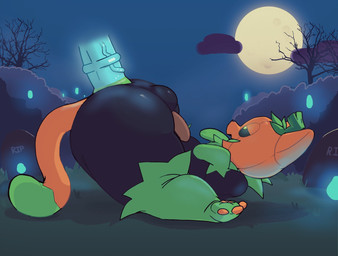 anal anal_penetration anal_tugging animal_genitalia animal_penis balls big_balls big_butt big_penis butt disembodied_penis duo equine_genitalia equine_penis erection femboy feral genitals glowing glowing_eyes grass green_eyes lying male male/male moon night on_back outside penetration penile penile_penetration penis penis_in_ass plant tombstone tamdagoat pumkat domestic_cat elemental_creature felid feline felis flora_fauna ghost mammal spirit hi_res