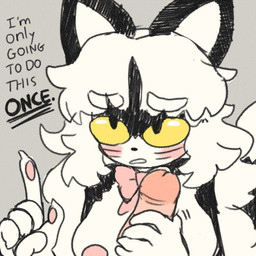 anthro areola black_body black_fur blush bow_ribbon breasts countershading duo emanata female fur genitals gesture glans grey_background hair hand_gesture holding_another's_penis holding_penis humanoid_genitalia humanoid_penis long_hair looking_up male male/female markings mostly_offscreen_character open_mouth pawpads penis pointing pointing_up ribbon_only simple_background text whisker_markings white_body white_fur white_hair yellow_sclera popstick pop_(popstick) domestic_cat felid feline felis mammal 1:1 2023 digital_drawing_(artwork) digital_media_(artwork) english_text