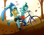 anthro autumn autumn_leaves bicycle clothing dessert duo falling_leaves female food forest hoodie ice_cream leaf older_sister older_sister_younger_sister plant straining struggling topwear tree uphill vehicle younger_sister kaostheory901 sandwich-anomaly nintendo pokemon galia_(sandwich-anomaly) mari_(sandwich-anomaly) eeveelution generation_4_pokemon glaceon pokemon_(species) hi_res sibling_(lore) sister_(lore) sisters_(lore)