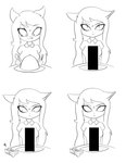 anthro censor_bar female humor licking licking_lips licking_own_lips money prostitution self_lick solo tongue tongue_out 71er cartoon_hangover the_summoning claire_(the_summoning) felid feline mammal absurd_res black_and_white censored hi_res monochrome