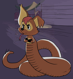 anthro apode female feral legless serpentine solo split_form transformation unknown_artist prostokvashino tama-tama draconcopode hybrid lamia reptile scalie snake