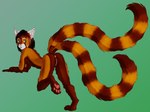 anthro anus butt digitigrade female fluffy fluffy_ears fluffy_tail fur genitals hair kurokuri long_tail orange_body orange_fur pawpads paws presenting presenting_anus presenting_vulva red_body red_fur red_hair solo tail teasing tongue vulva ryuukei8569 felid feline mammal 4:3 absurd_res hi_res