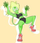 alternate_species breasts female green_body green_skin questionable_consent simple_background solo enter101 cartoon_network steven_universe peridot_(steven_universe) alien alien_humanoid animal_humanoid cat_humanoid felid felid_humanoid feline feline_humanoid gem_(species) humanoid mammal mammal_humanoid peridot_(gem_species) absurd_res hi_res