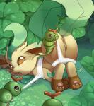 anus ass_up bound feet female feral genitals group pawpads paws pussy soles toes slimefur nintendo pokemon caterpie eeveelution generation_1_pokemon generation_4_pokemon leafeon pokemon_(species) 2019 hi_res