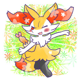 ambiguous_anthro ambiguous_gender anthro arms_out biped blush blush_stickers digitigrade dipstick_tail eyes_closed food front_view markings object_in_tail on_one_leg open_:3 open_mouth open_smile shrimp_(food) simple_background smile snout solo standing tail tail_markings annyui0611 nintendo pokemon braixen canid generation_6_pokemon mammal pokemon_(species) 1:1 2024 digital_drawing_(artwork) digital_media_(artwork) full-length_portrait hi_res japanese_description portrait translated_description