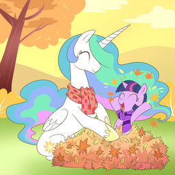 autumn cutie_mark duo eyes_closed feathered_wings feathers female feral fur hair happy horn leaf multicolored_hair outside plant princess purple_body purple_fur purple_hair quadruped royalty scarf sunset tail tree two_tone_hair wings wood madmax friendship_is_magic hasbro my_little_pony mythology princess_celestia_(mlp) twilight_sparkle_(mlp) equid equine mammal mythological_creature mythological_equine unicorn winged_unicorn 1:1 hi_res