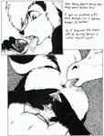 anthro anus asinus black_and_white canid canine clitoris comic dialogue donkey english_text equid equine erection fellatio female fingering fox genitals group group_sex hindpaw humanoid_genitalia humanoid_penis james_m_hardiman licking lori_(jmh) male male/female mammal mephitid monochrome nude oral paws penile penis pussy raised_tail sex skunk spread_pussy spreading tail text threesome todd_(jmh) tongue tongue_out traditional_media_(artwork) trio vaginal vaginal_fingering