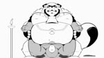 anthro balls belly big_belly bodily_fluids candle cum duo ejaculation genital_fluids genitals humanoid_hands kemono male moobs obese obese_male overweight overweight_male penis sex solo_focus sweat sigenoya takotyutyu canid canine mammal raccoon_dog tanuki 2021 animated no_sound short_playtime webm