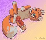 feral male solo furry_samy microsoft minecraft mojang xbox_game_studios canid canine fox fox_(minecraft) mammal absurd_res hi_res