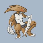 animal_genitalia blade_arm blush cloaca crouching exoskeleton female feral genitals presenting simple_background solo spread_legs spreading obscenecanary nintendo pokemon fossil_pokemon generation_1_pokemon kabutops pokemon_(species) 1:1