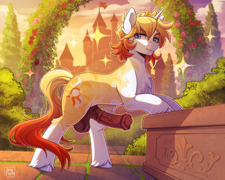 animal_genitalia animal_penis balls blue_eyes chest_tuft crown crown_only cutie_mark equine_genitalia equine_penis erection feral flower genitals grass headgear headgear_only hooves horn looking_away male medial_ring outside penis plant red_flower snout solo tree tuft javafluffy hasbro my_little_pony mythology fan_character lairius_(fukko) equid equine mammal mythological_creature mythological_equine unicorn colored digital_drawing_(artwork) digital_media_(artwork) hi_res shaded