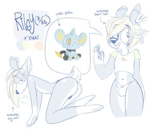 all_fours anthro antlers bedroom_eyes breath bulge clothed clothing crop_top crossdressing ear_piercing ear_ring eyebrow_through_hair eyebrows fangs femboy front_view hair heart_symbol horn long_hair looking_aside male medium_hair narrowed_eyes navel open_mouth open_smile panties pawpads piercing ring_piercing seductive shirt side_view simple_background smile solo teeth text thick_thighs topwear translucent translucent_hair underwear underwear_only wide_hips wolfplush nintendo pokemon riley_(wolfplush) deer generation_4_pokemon mammal pokemon_(species) shinx 2025 character_name english_text hi_res model_sheet photography_(artwork) trans_(lore) trans_woman_(lore)