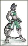 anthro claws digitigrade female muscular muscular_anthro muscular_female simple_background solo white_background thumbclawz thaylo mammal marsupial thylacoleo vombatiform