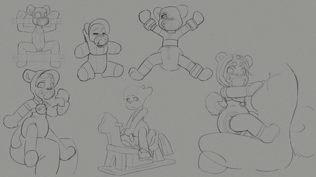 anthro balls bdsm bound clothing cuff_(restraint) cutout diaper genitals harness humanoid_genitalia humanoid_penis male nipple_cutouts onesie pacifier penis restraints rocking_horse simple_background solo white_background young skidoo canid canine canis domestic_dog mammal 16:9 hi_res monochrome widescreen