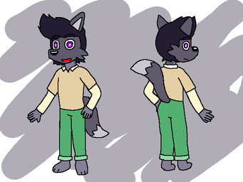 5_fingers anthro clothing costume fingers fur grey_body grey_fur male solo tail bali0004 phursie canid canine fox grey_fox humanoid mammal urocyon 4:3