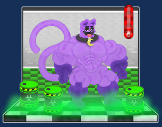 anthro barrel big_muscles biohazard_barrel biohazard_symbol brick brick_wall excited excited_face fur green_smoke happy hazard_symbol huge_muscles hyper hyper_muscles jewelry long_tail male moon_necklace muscular necklace smile smoke solo symbol tail tongue tongue_out wall_(structure) yellow_pendant jdbo-arts biohazard mob_entertainment poppy_playtime smiling_critters catnap_(poppy_playtime) critters_(poppy_playtime) domestic_cat felid feline felis mammal virus_(organism) absurd_res alpha_channel hi_res