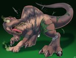 claws clothe clothing cursed footwear growth jurassic park paws possession ripping shoes takeover tearing transformation catmonkshiro dinosaur prehistoric_species reptile scalie spinosaurid spinosaurus theropod size absurd_res hi_res