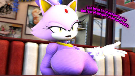 anthro breasts chair dialogue female forehead_gem furniture gem half-closed_eyes jewelry narrowed_eyes necklace on_chair open_mouth restaurant sitting sitting_on_chair small_breasts solo text rocketspuff sega sonic_the_hedgehog_(series) blaze_the_cat domestic_cat felid feline felis mammal 16:9 3d_(artwork) digital_media_(artwork) hi_res widescreen