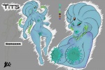 areola big_areola big_breasts blue_hair blush breasts brown_eyes erect_nipples female genitals hair huge_breasts inverted_nipples lips navel nipples not_furry nude pussy smile solo tentacles lurkergg european_mythology greek_mythology mythology trials_in_tainted_space alien gorgon