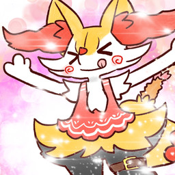 >_< ambiguous_anthro ambiguous_gender anthro arms_out belt biped blush blush_stickers closed_smile clothing dipstick_tail dress eyes_closed food front_view leather looking_at_viewer markings mouth_closed object_in_tail shrimp_(food) simple_background smile snout solo spiral_blush standing tail tail_markings tongue tongue_out annyui0611 nintendo pokemon braixen canid generation_6_pokemon mammal pokemon_(species) 1:1 2023 digital_drawing_(artwork) digital_media_(artwork) hi_res japanese_description portrait three-quarter_portrait translated_description