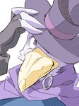 anthro clothed clothing hat headgear headwear looking_at_viewer smile top_hat crystaltaco7 foretales volepain_(foretales) avian bird pelecaniform shoebill 3:4 hi_res