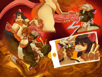 animal_genitalia animal_penis anus areola balls big_anus big_balls big_breasts big_butt big_tail black_body black_fur black_hair bodily_fluids breast_fondling breast_grab breast_play breasts brown_feces butt camera caulk_gun cellphone chair close-up cum cum_from_nose cum_in_mouth cum_in_nose cum_in_partner's_mouth cum_inside deep_throat dirty dirty_anus drinking drinking_cum duo duo_in_panel eating_feces ejaculation electronics equine_genitalia equine_penis erect_nipples excessive_feces eyes_closed farting_through_nose feces feces_covered feces_everywhere feces_in_ass feces_in_hand feces_in_mouth feces_on_anus feces_on_arm feces_on_balls feces_on_belly feces_on_body feces_on_breasts feces_on_butt feces_on_chest feces_on_crotch feces_on_face feces_on_feet feces_on_fingers feces_on_genitals feces_on_ground feces_on_hand feces_on_leg feces_on_penis feces_on_self feces_on_tongue feces_pile feces_smear feces_stain feet fellatio flaccid flared_penis fondling foreskin fur furniture gagging genital_fluids genitals gesture grey_eyes grin group_photo gynomorph gynomorph/male hair hand_gesture hand_on_breast hand_on_leg hand_on_penis handjob heart_eyes heart_symbol holding_breast holding_feces holding_mouth holding_mouth_open humanoid_genitalia humanoid_penis hyper hyper_feces hyper_feces_pile intersex intersex/male leaning leaning_backward legs_up licking_feces living_toilet long_tail looking_at_feces looking_at_viewer loose_foreskin lying male masturbation messy mouth_full nipples nude on_chair onomatopoeia open_mouth oral oral_penetration pawpads peeing peeing_on_another peeing_on_leg peeing_on_partner peeing_while_erect penetration penile penis phone pink_nipples pink_pawpads pink_tail plantigrade plantigrade_pawpads pooping pooping_in_mouth pooping_on_another pooping_on_floor pooping_together presenting presenting_partner puffy_anus raised_tail red_background red_lighting repacking saggy_balls selfie selfie_during_intercourse sex side_view simple_background sitting sitting_on_chair sitting_on_ground slob slouching smartphone smearing smearing_feces smile sound_effects spread_butt spread_legs spreading standing stink_cloud stink_fumes swallowing_feces swallowing_feces_whole tail tan_body tan_fur text tongue tongue_out touching_feces urine urine_on_leg urine_splash v_sign warm_lighting watersports white_body white_fur white_hair yellow_floor yellow_urine bitelickart conditional_dnp curtain_(character) kailyn_(luxxy1) mammal mephitid murid murine rat rodent skunk 4:3 digital_media_(artwork) digital_painting_(artwork) hi_res multiple_scenes painting_(artwork) shaded