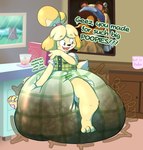 after_vore animal_crossing anthro big_diaper bottomwear canid canine canis clothing dialogue diaper diaper_disposal diaper_squish disposal domestic_dog feces female hi_res huge_diaper hyper_soiling isabelle_(animal_crossing) law_azure looking_down mammal messy_diaper nintendo onomatopoeia scat scatplay shih_tzu soiling solo sound_effects talking_to_self text touching_diaper toy_dog underwear vore working