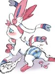 blush camel_toe clothed clothed_feral clothing enema enema_bulb feces female feral holding_object panties ribbons scatplay soiling soiling_panties soiling_underwear solo underwear nekosuna5115 nintendo pokemon eeveelution generation_6_pokemon pokemon_(species) sylveon 3:4 colored colored_sketch hi_res sketch